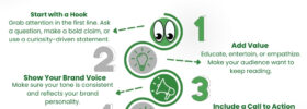 How to Create Scroll-Stopping Social Media Captions Inforgraphic